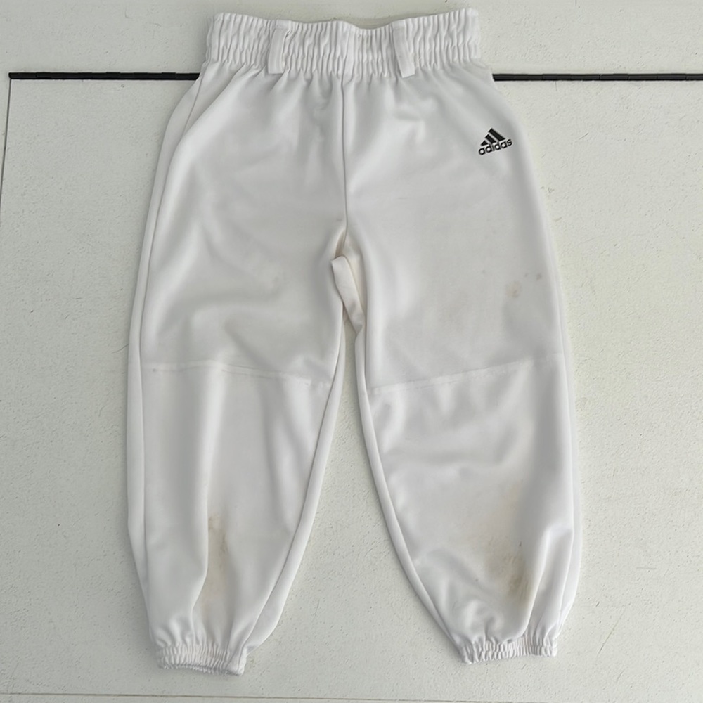 Kids Adidas Baseball 3/4 pants drawstring white